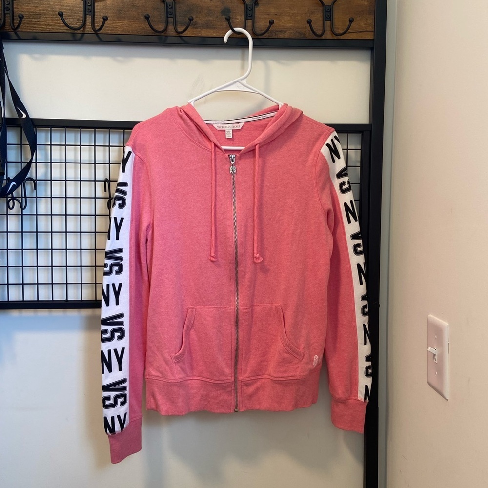 NWOT | Victoria’s Secret pink angel wings women’s zip-up sweatshirt — XS